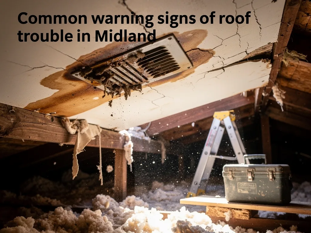 Common warning signs of roof trouble in Midland